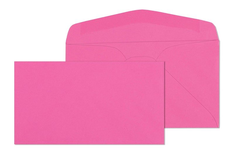 EnDoc 6 3/4 Pink Colored Envelopes - 24lb Paper Colored envelopes Letter Size for Offices, Holiday, Invoices, Mailings - 3 5/8 x 6 1/2 Inches - 50 Pack - Image 1
